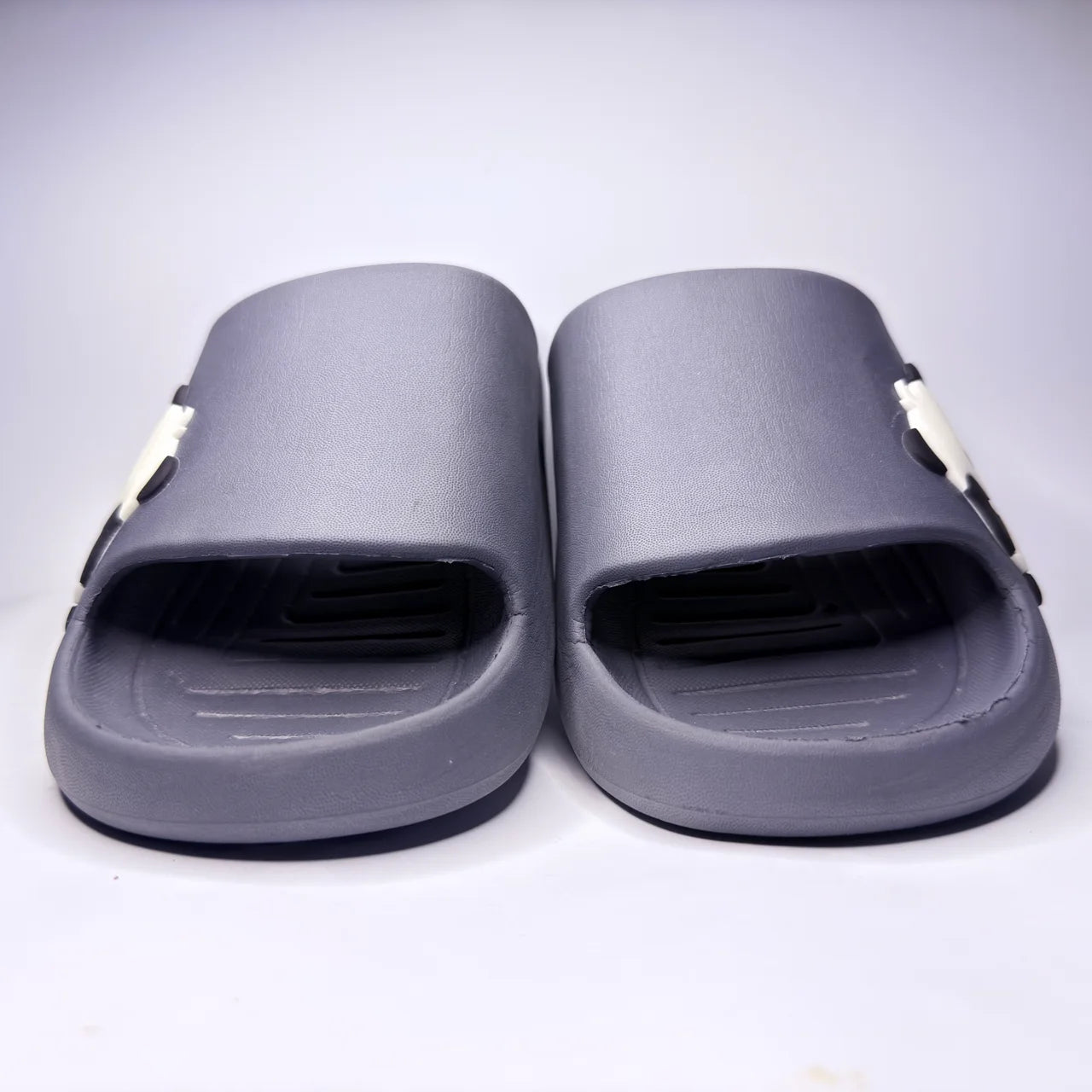 Grey Contrast Strap Clogs