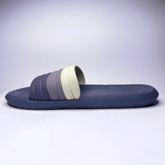 Navy & Cream Layered Clogs