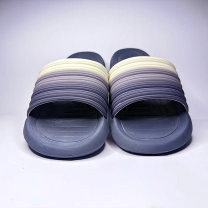 Navy & Cream Layered Clogs
