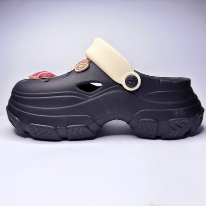 Teddy Island Black Clogs
