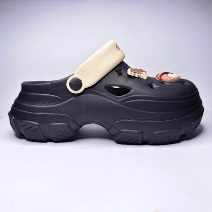 Teddy Island Black Clogs