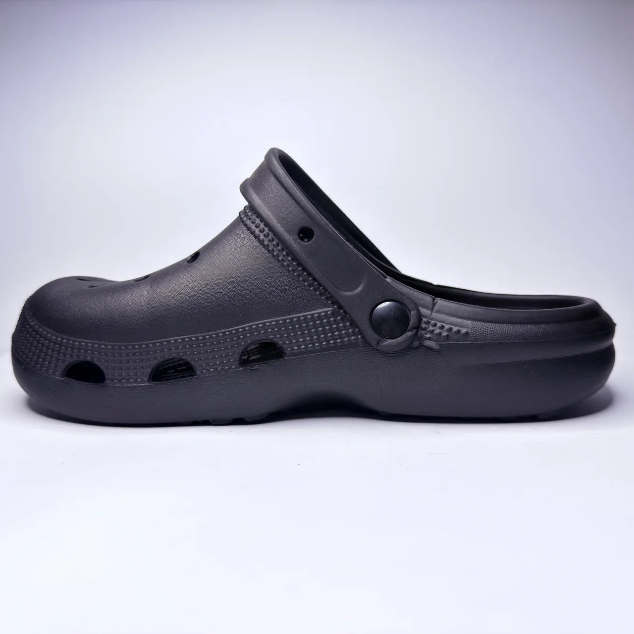 Black Classic Strap Clogs