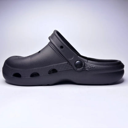 Black Classic Strap Clogs