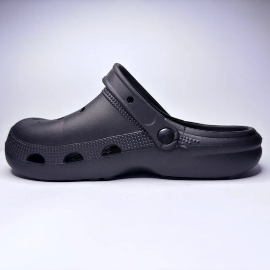 Black Classic Strap Clogs