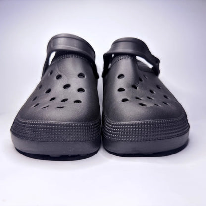 Black Classic Strap Clogs