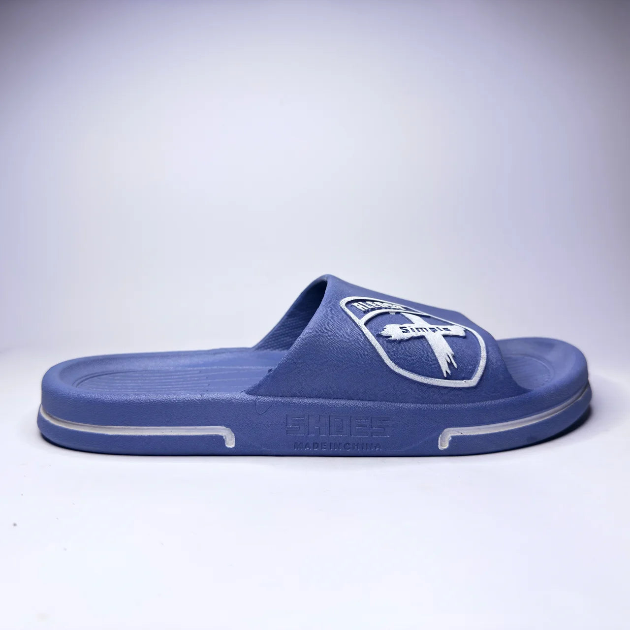 Blue Sporty Comfort Slides