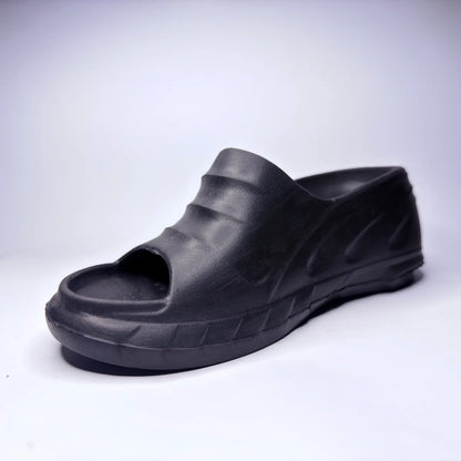Black Comfort Slide Sandals