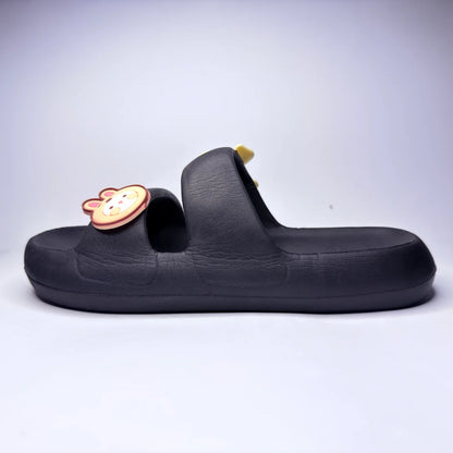 Black Butterfly Charm Slides