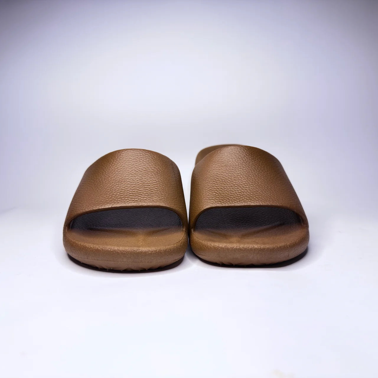 LuxeStep Leather-Look Slides