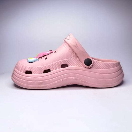 Pink Charm Platform Clog