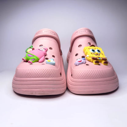 Pink Charm Platform Clog