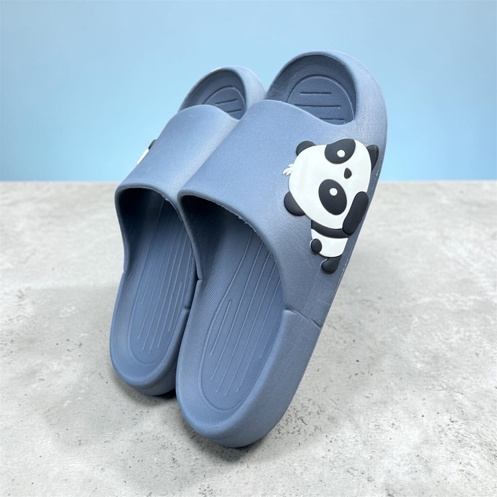 Grey Panda Print Slides | Cute Cartoon Foam Slider| For Men