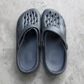 Charcoal Grey Molded Clogs | Sculpted Wave Vent Design | Comfortable Slip-On Foam Footwear