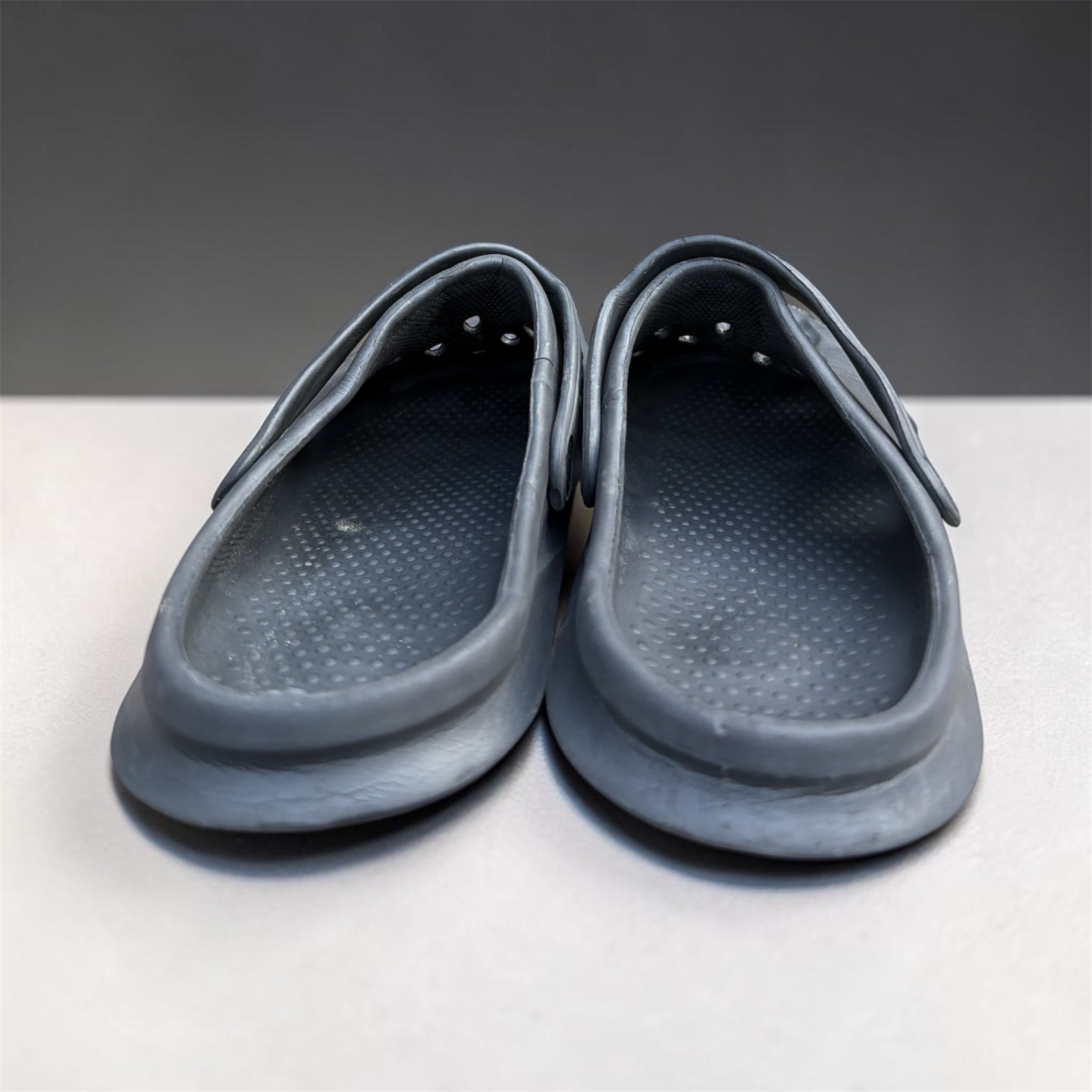 Charcoal Grey Molded Clogs | Sculpted Wave Vent Design | Comfortable Slip-On Foam Footwear