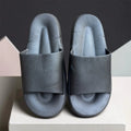 Plain Black Cloud Slides | Sculpted Toe Grip Foam Sliders | Minimalist Comfort Slippers