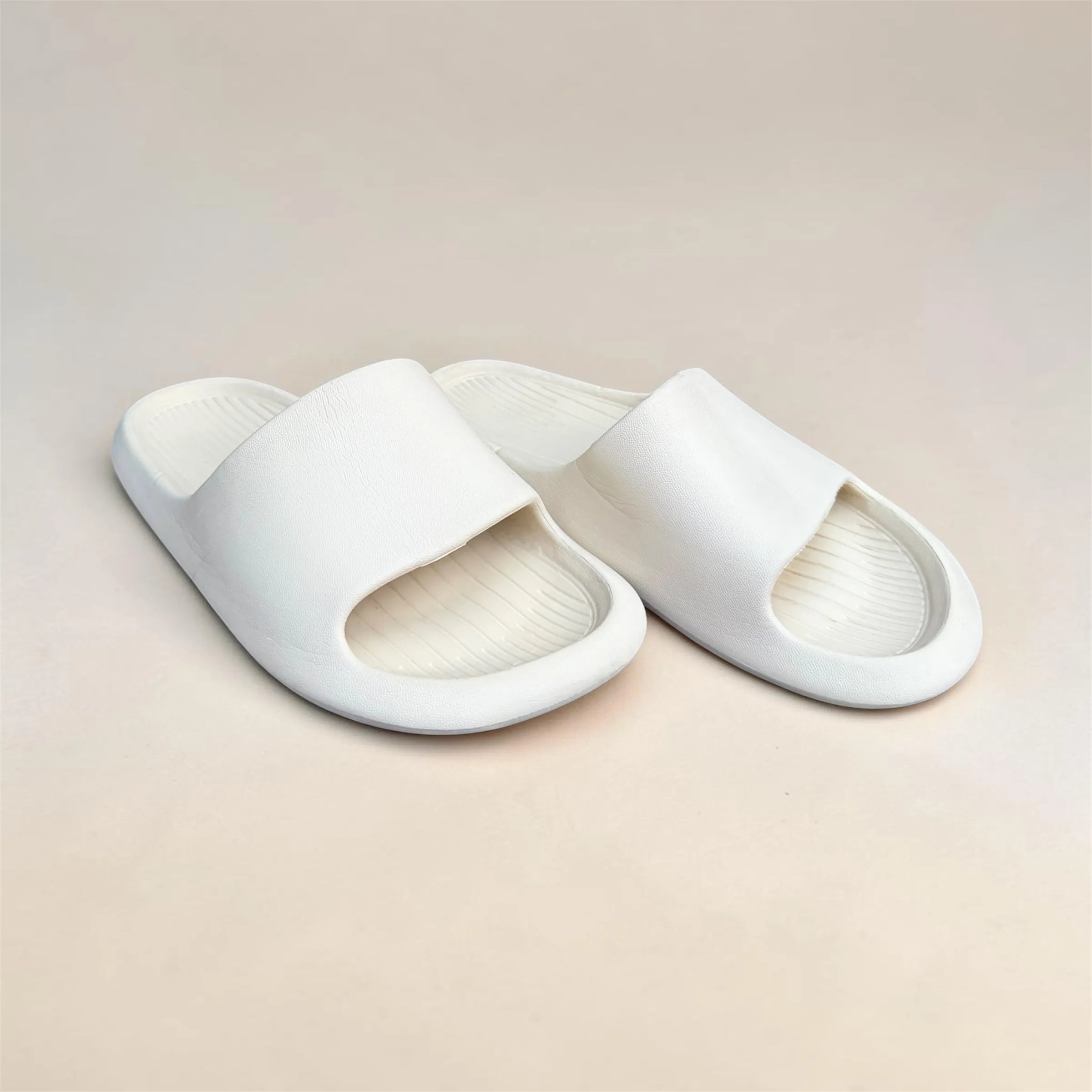 Off-White Kids Slides | Ribbed Footbed Foam Sliders | Comfortable Slip-On Slippers