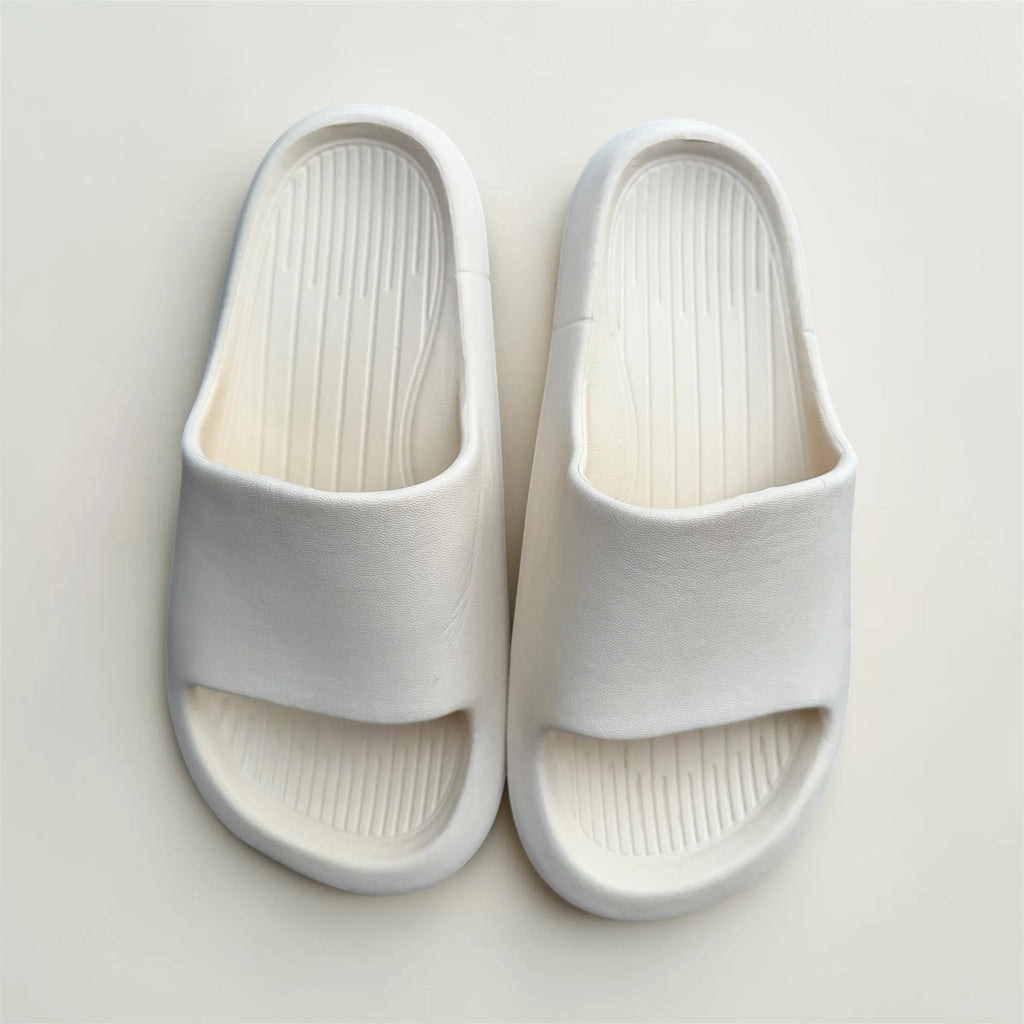 Off-White Kids Slides | Ribbed Footbed Foam Sliders | Comfortable Slip-On Slippers