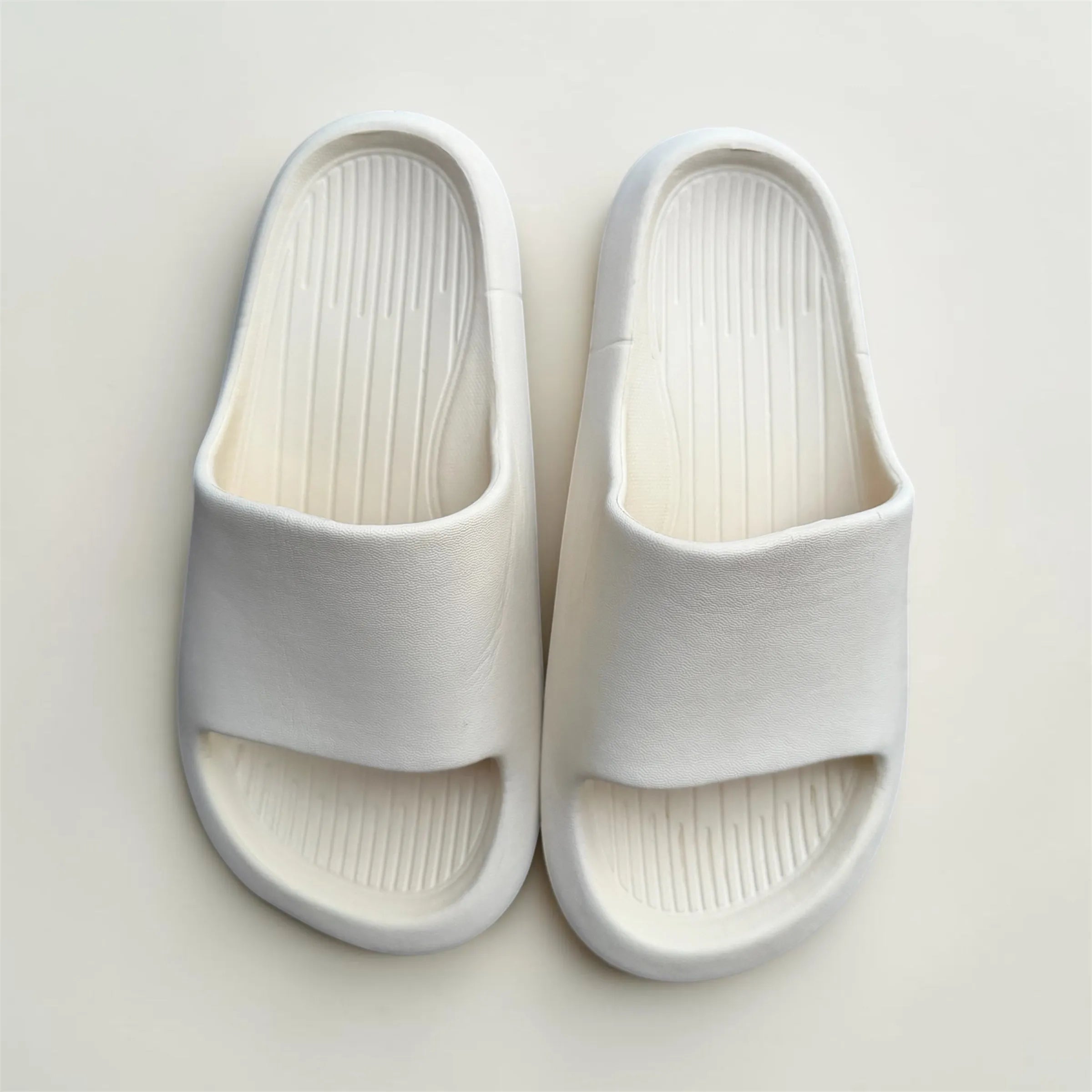 Off-White Kids Slides | Ribbed Footbed Foam Sliders | Comfortable Slip-On Slippers