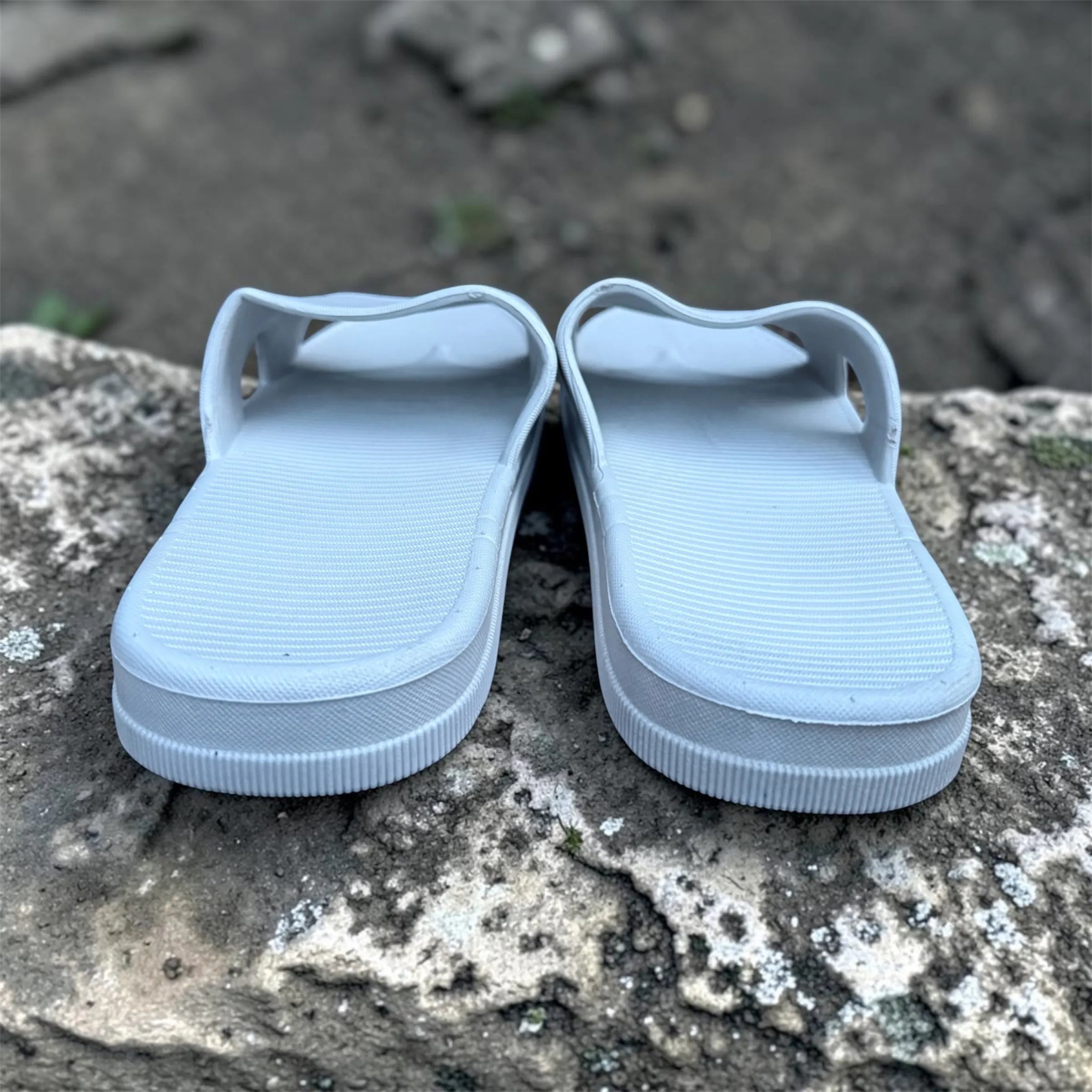 White Toe Post Flip Flops | Clean Minimal Foam Thong Sandals | Lightweight Everyday Slippers