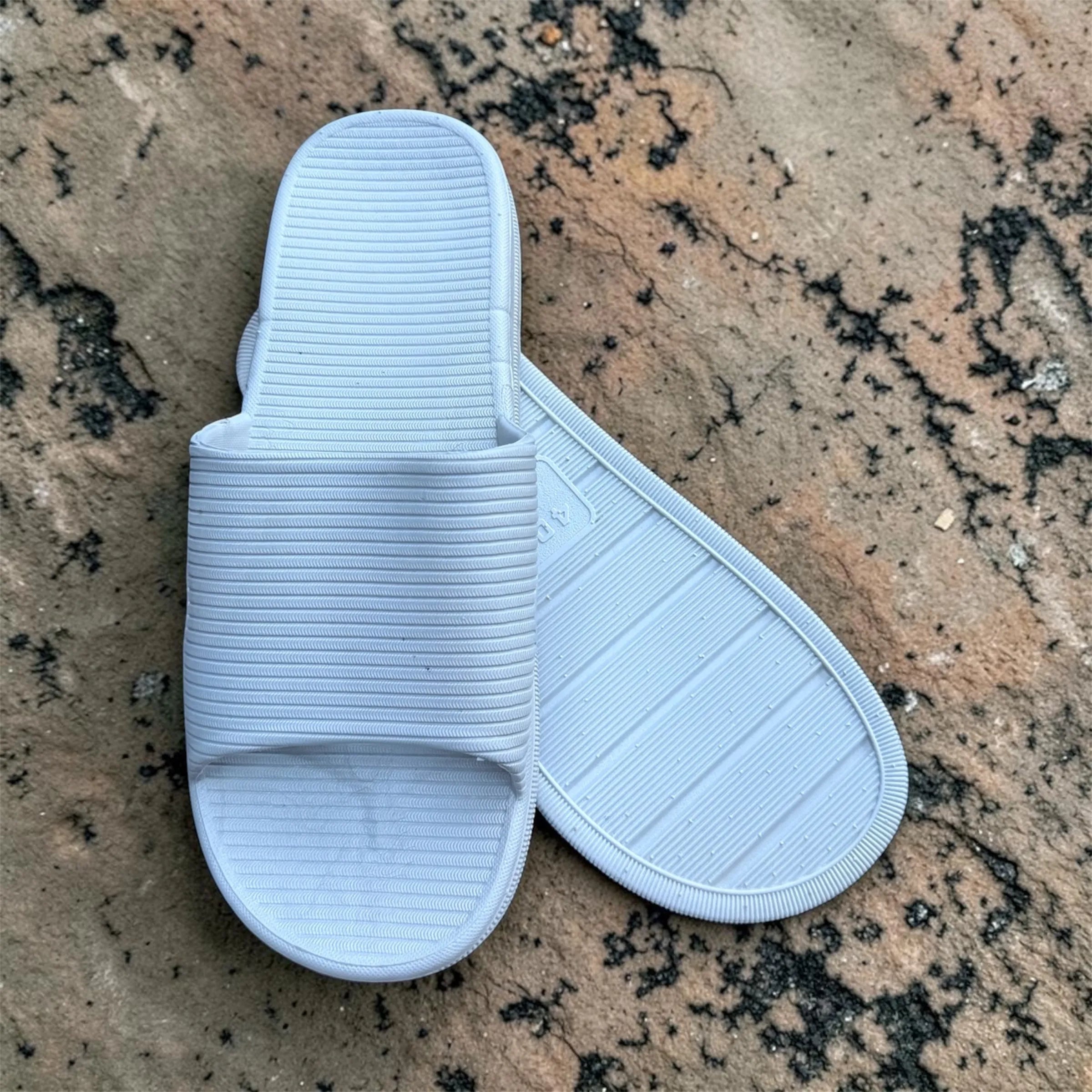White Toe Post Flip Flops | Clean Minimal Foam Thong Sandals | Lightweight Everyday Slippers