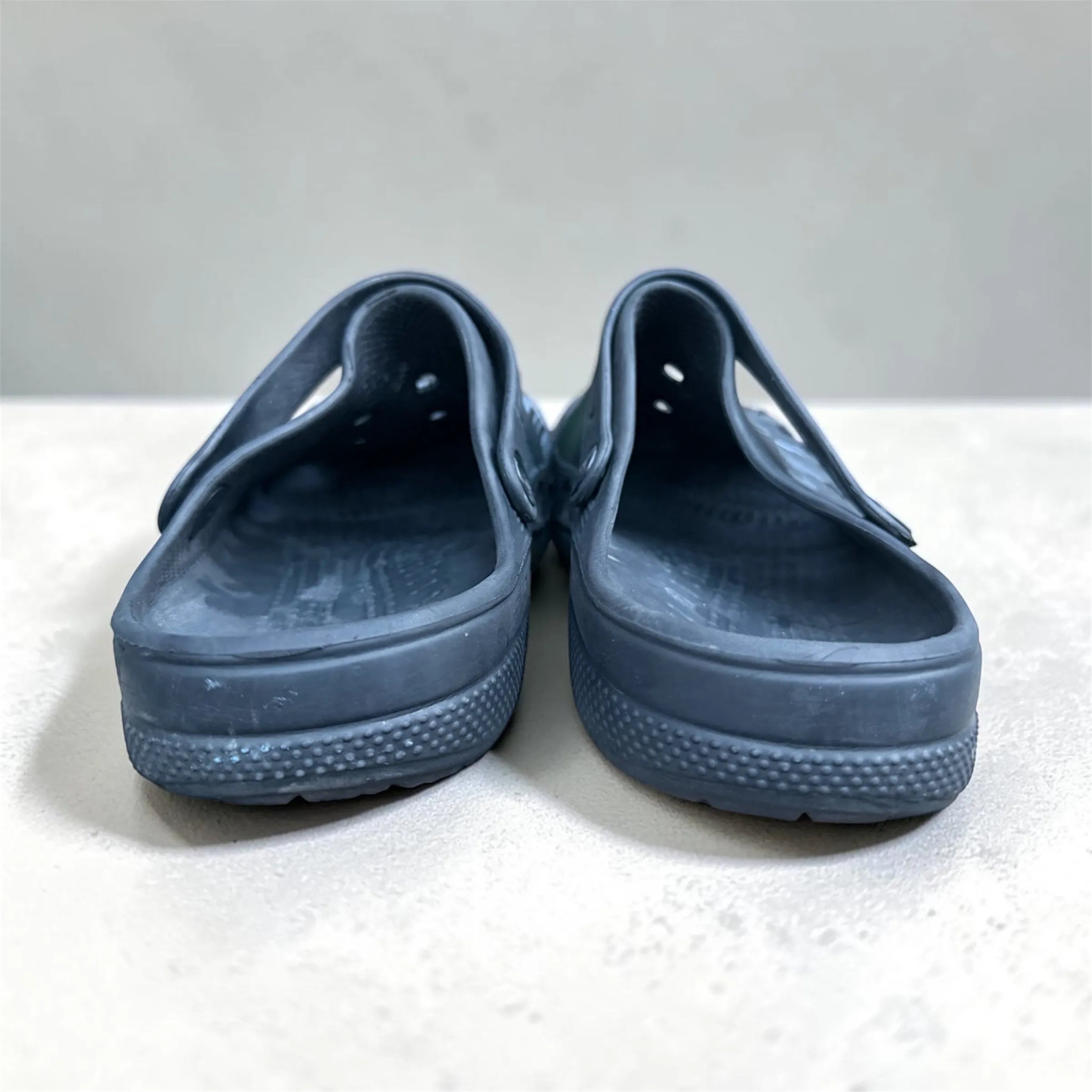 Camo Print Vented Clogs | Grey & Green Camouflage Slip-On Garden Shoes | Comfortable Holed Sandals