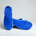 Royal Blue Perforated Clogs | Multi-Hole Vented Slip-On Sandals | Comfortable Adjustable Strap Shoes